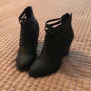 Mossimo supply co. Black strappy booties. SIZE 8.
